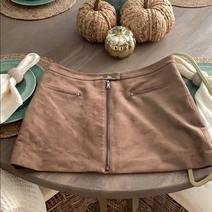 BCBG MAXAZRIA suede skirt